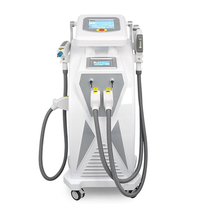 2つのスクリーン 3 in 1 多機能 RF フェイスリフティング Nd Yag レーザー タトゥー除去 OPT IPL 脱毛機