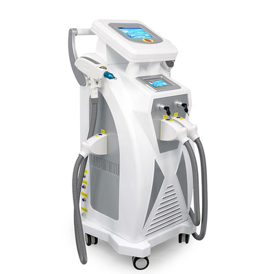 2つのスクリーン 3 in 1 多機能 RF フェイスリフティング Nd Yag レーザー タトゥー除去 OPT IPL 脱毛機