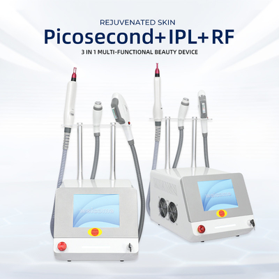 OEM脱毛 タトゥー脱毛 肌を締めくくるマシン 3 ハンドル RF エライト IPL Nd Yag Laser 5 イン 1 マルチ機能美容器