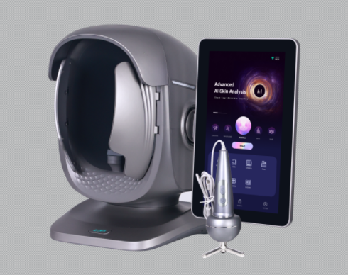 新しいプロのAI駆動の顔皮膚分析器 15.6インチスクリーンデバイス 皮膚の湿度と色素の多スペクトル検出